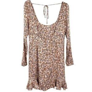 Free People Women's Boheme Flounce Mini Dress Floral Cottagecore